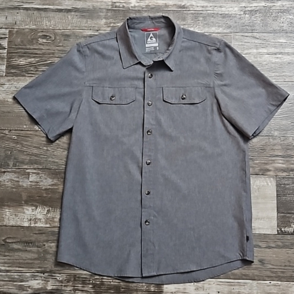 Gerry Lightweight Quick Dry Stretchy Button Up Short Sleeve Camping Hiking Shirt